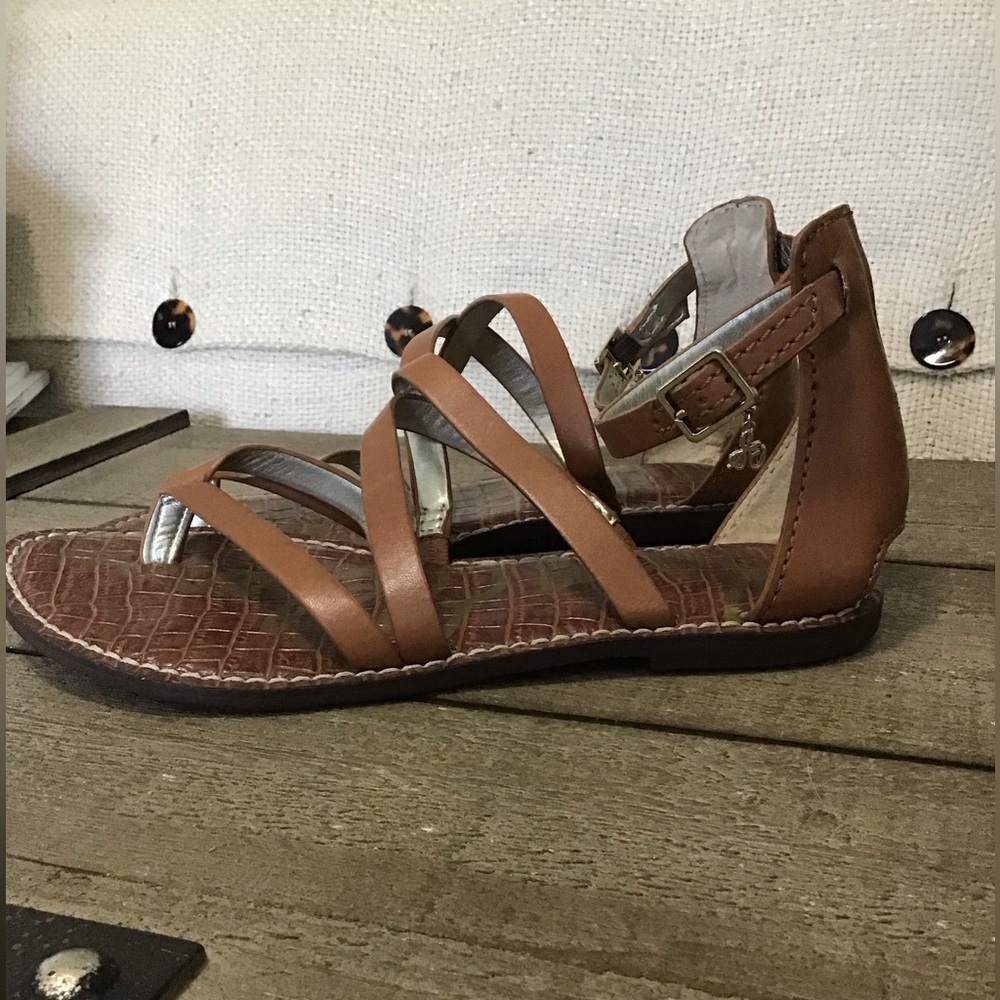 Sam Edelman Gilroy brown leather gladiator sandal.EUC